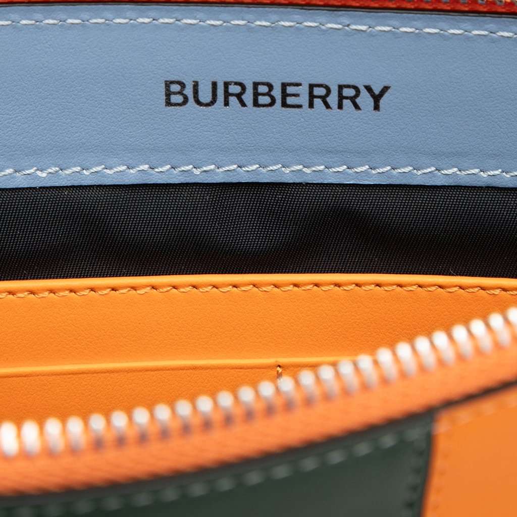 Burberry Leather Colorblock Clutch Orange Leather Very good condition - Box View