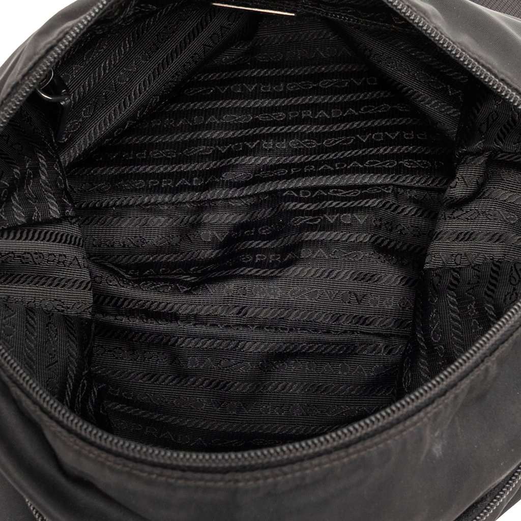 Prada Tessuto Zip Top Crossbody Black Very good condition - Model View