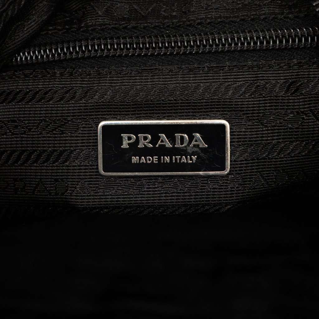 Prada Tessuto Zip Top Crossbody Black Very good condition - Box View