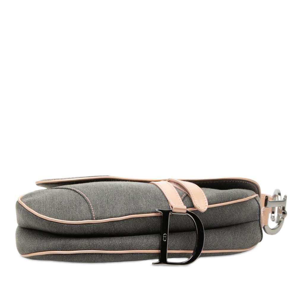 Dior Denim Jean Pocket Saddle Bag Brown Very good condition - Inside View