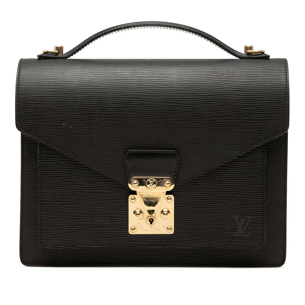 Louis Vuitton Epi Monceau 28 Black Leather Very good condition - Front View