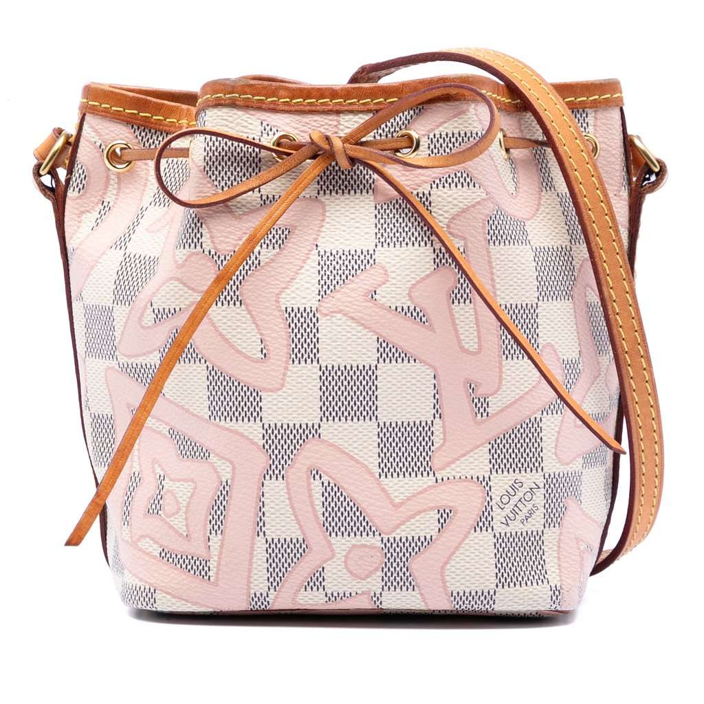 Louis Vuitton Damier Azur Tahitienne Nano Noe White Very good - Front View