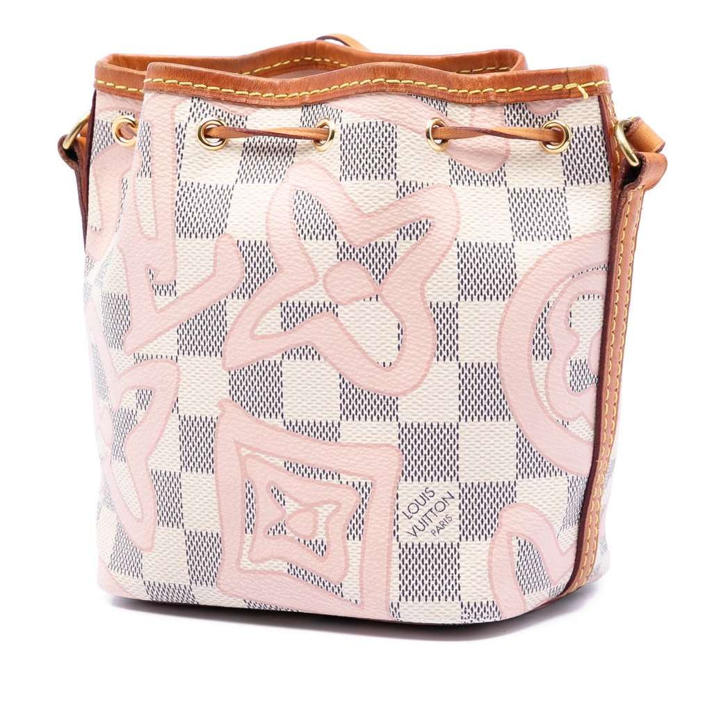 Louis Vuitton Damier Azur Tahitienne Nano Noe White Very good - Back View