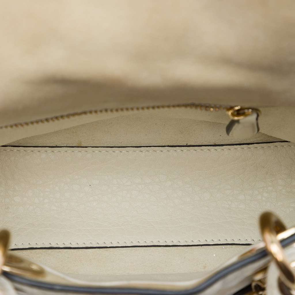 Dior Mini Lambskin Cannage Lady Dior White Leather Very good condition - Model View