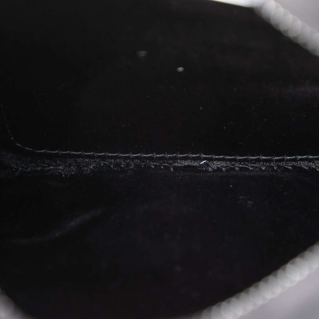 Prada Satin Crystal Embellished Chain Flat Tote Black Very good condition - Model View