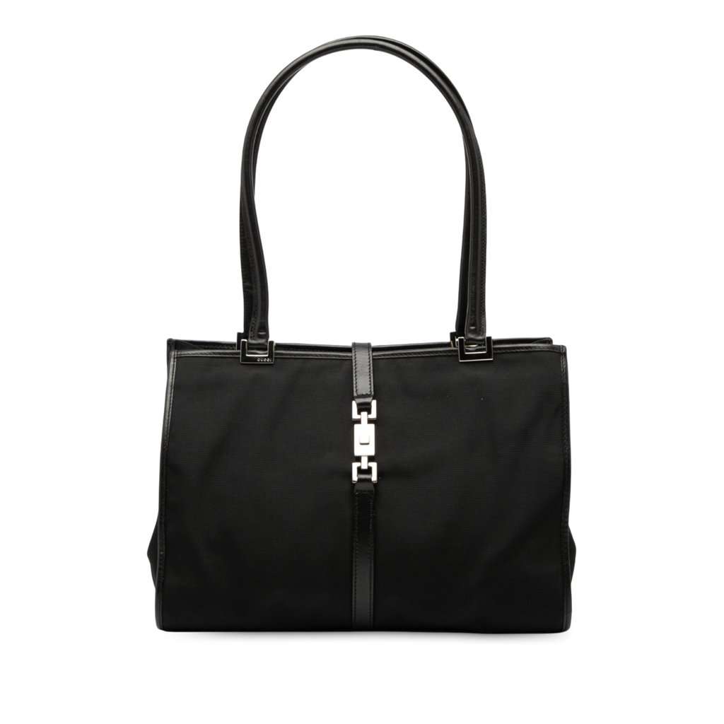 Gucci Nylon Jackie Tote Black Very good - Front View
