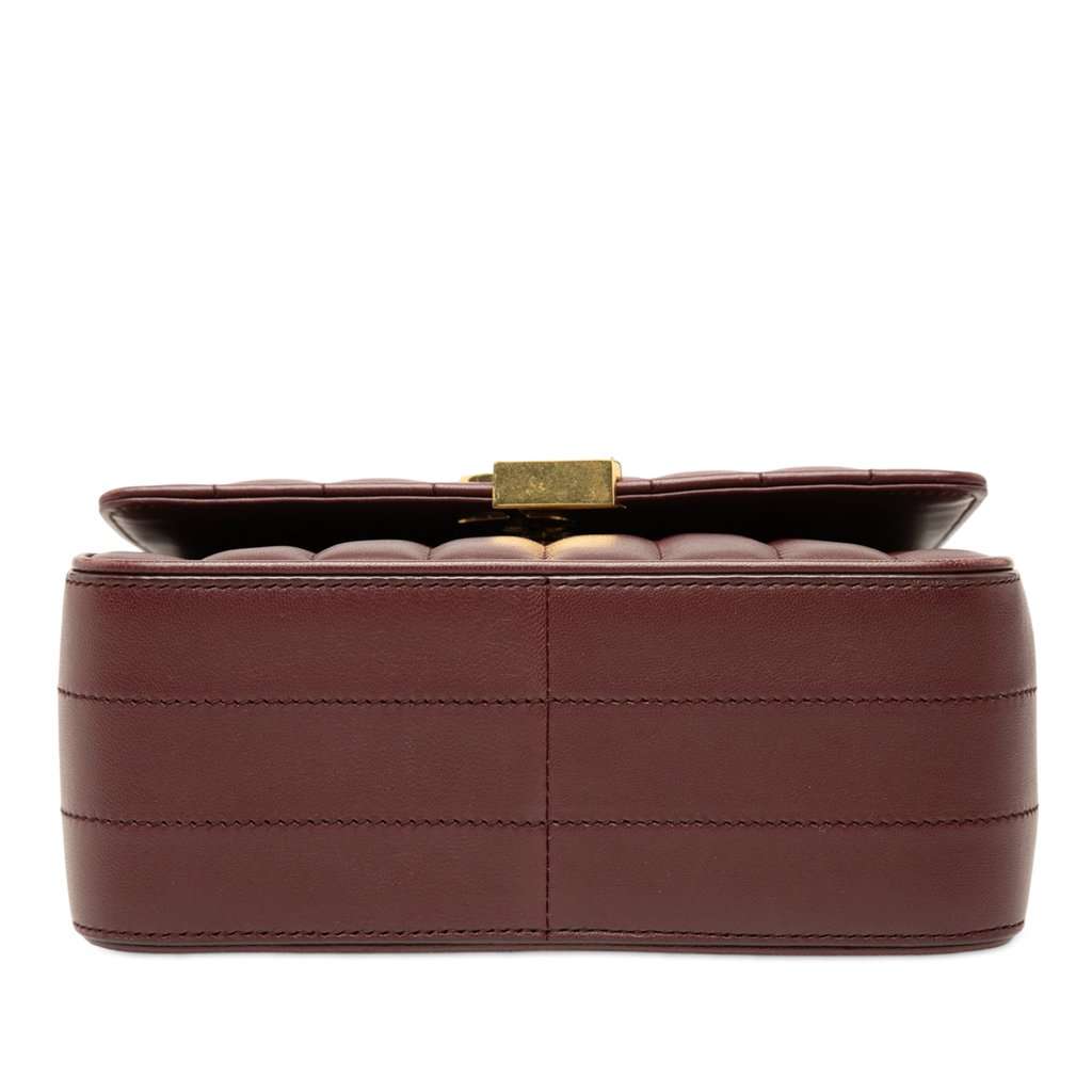 Saint Laurent Medium Lambskin Monogram Vicky Chain Bag Red Leather Very good - Inside View