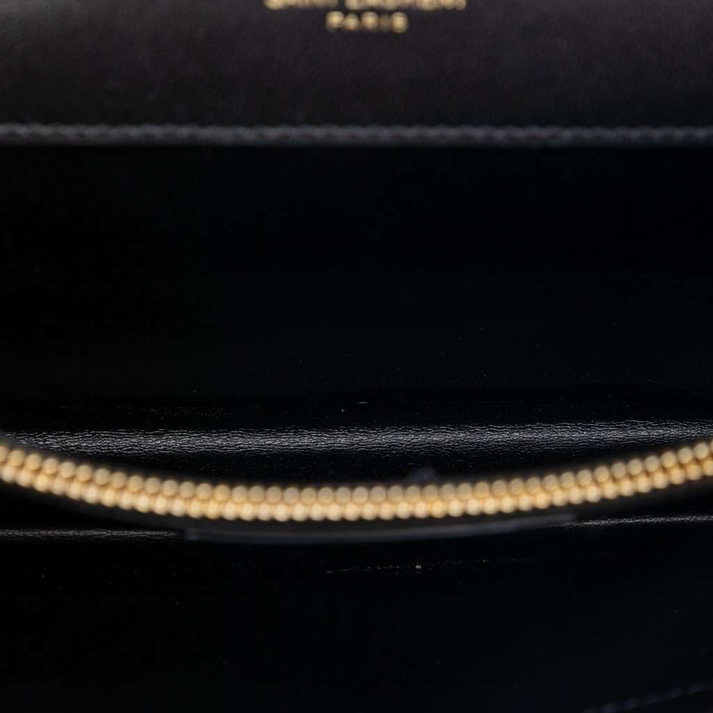 Saint Laurent Mini Quilted Lambskin Monogram Gaby Crossbody Black Leather Very good condition - Model View