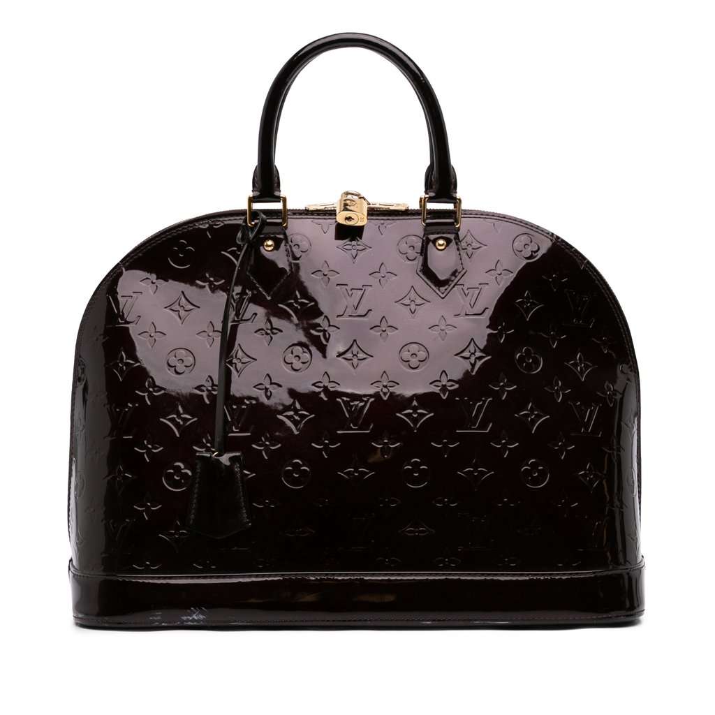 Louis Vuitton Monogram Vernis Alma GM Purple Leather Very good - Front View