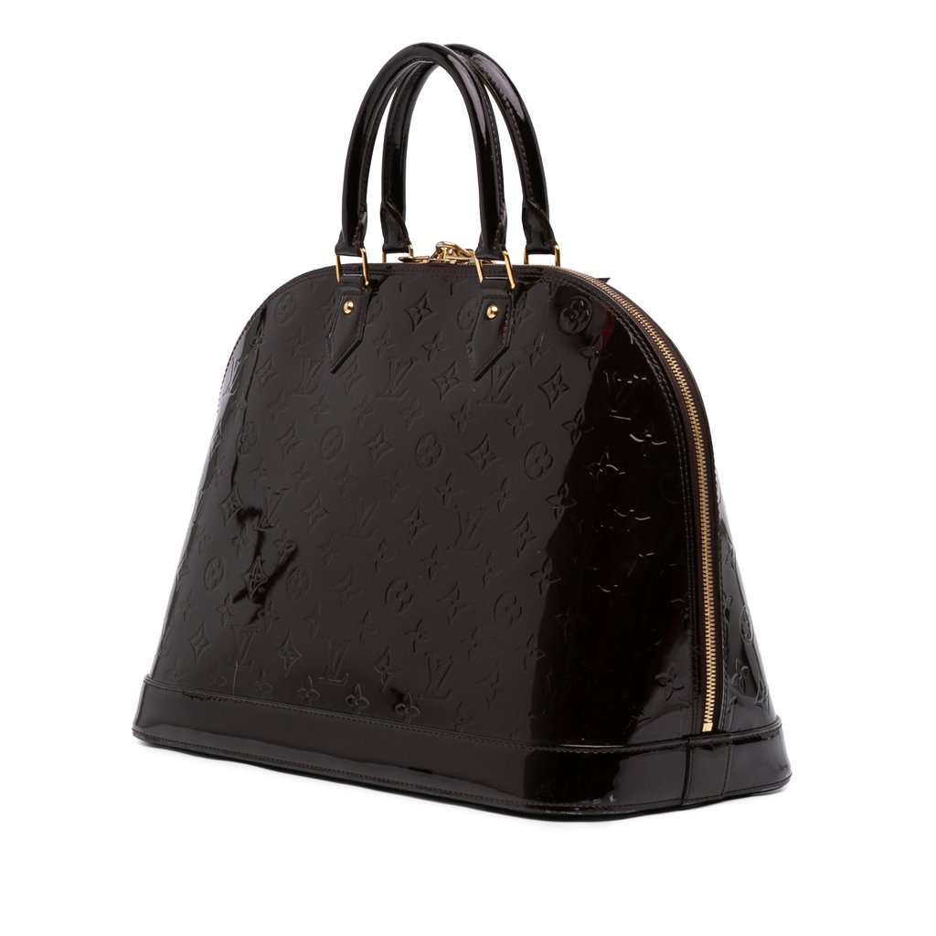 Louis Vuitton Monogram Vernis Alma GM Purple Leather Very good - Back View