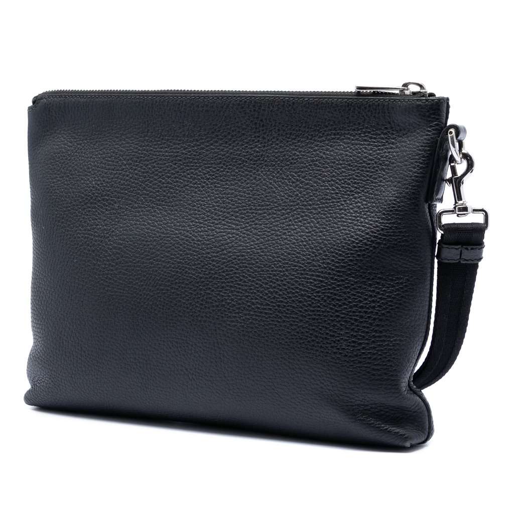Gucci Leather Clutch Black Leather Very good condition - Back View