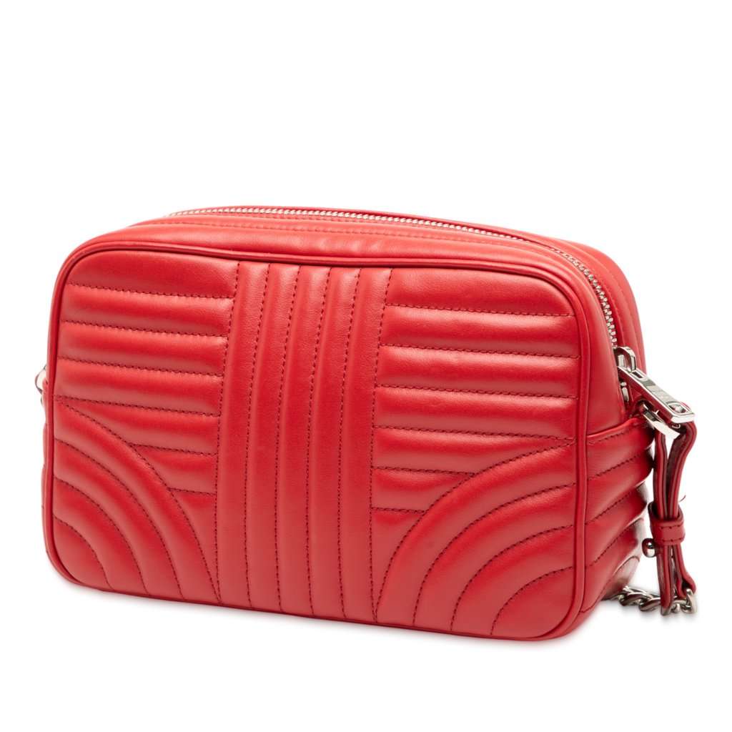 Prada Soft Calfskin Diagramme Camera Bag Red Leather Very good - Back View