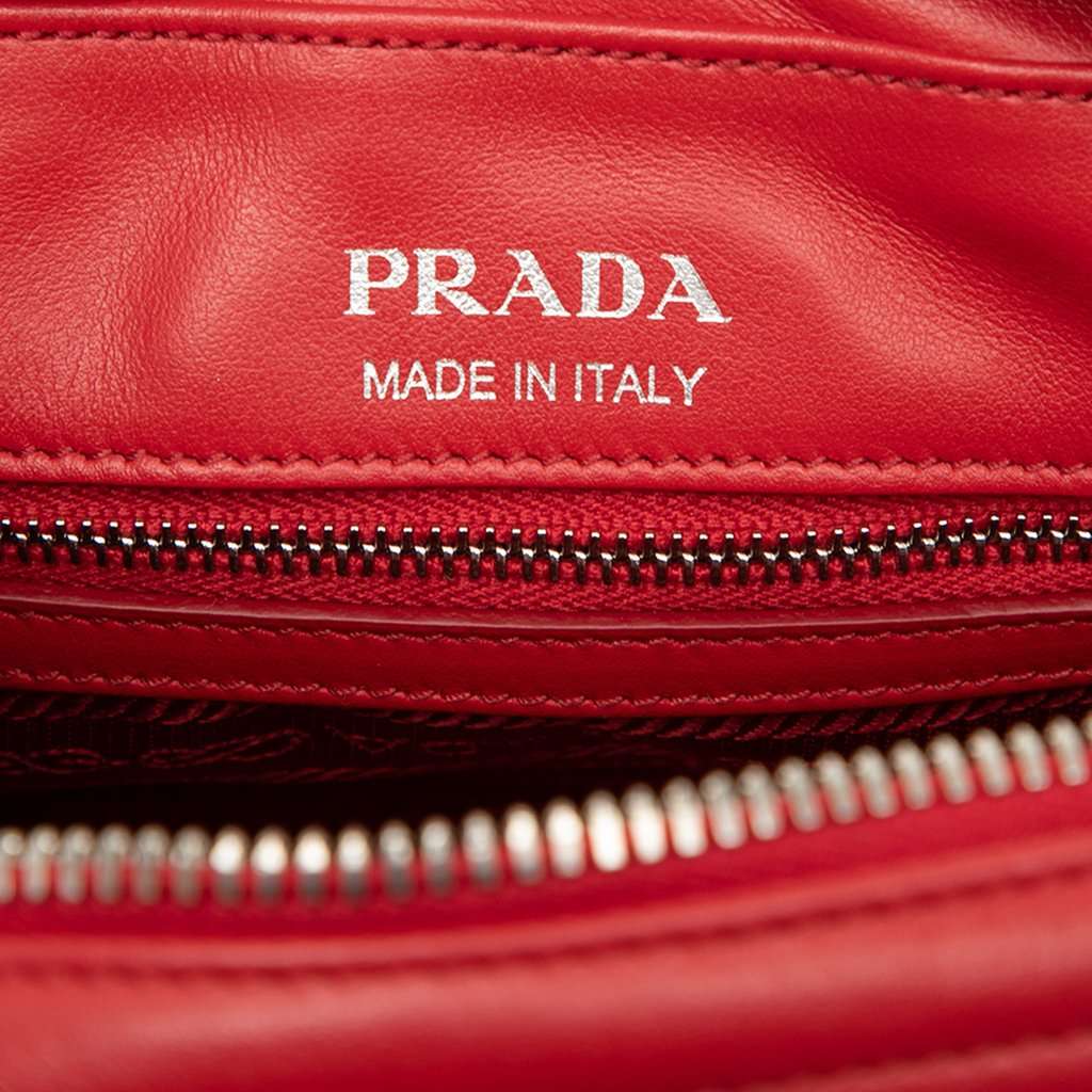 Prada Soft Calfskin Diagramme Camera Bag Red Leather Very good - Box View