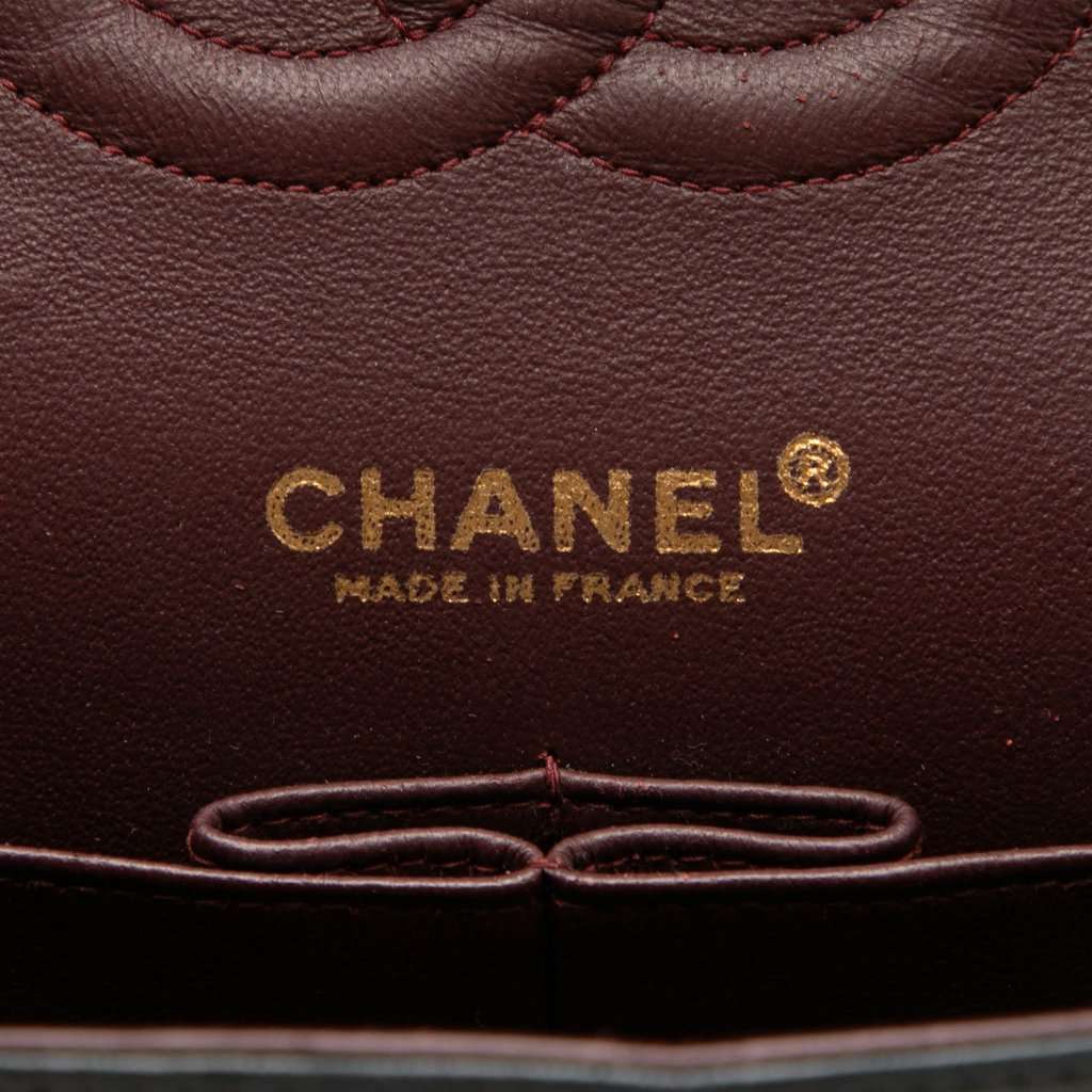 Chanel Medium Classic Lambskin Double Flap Black Leather Very good - Box View