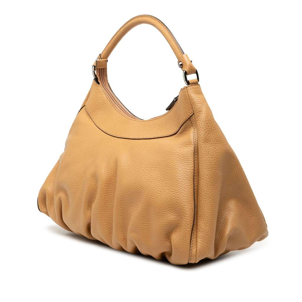 Gucci Leather Abbey D Ring Shoulder Bag Brown Leather Very good condition - Back View
