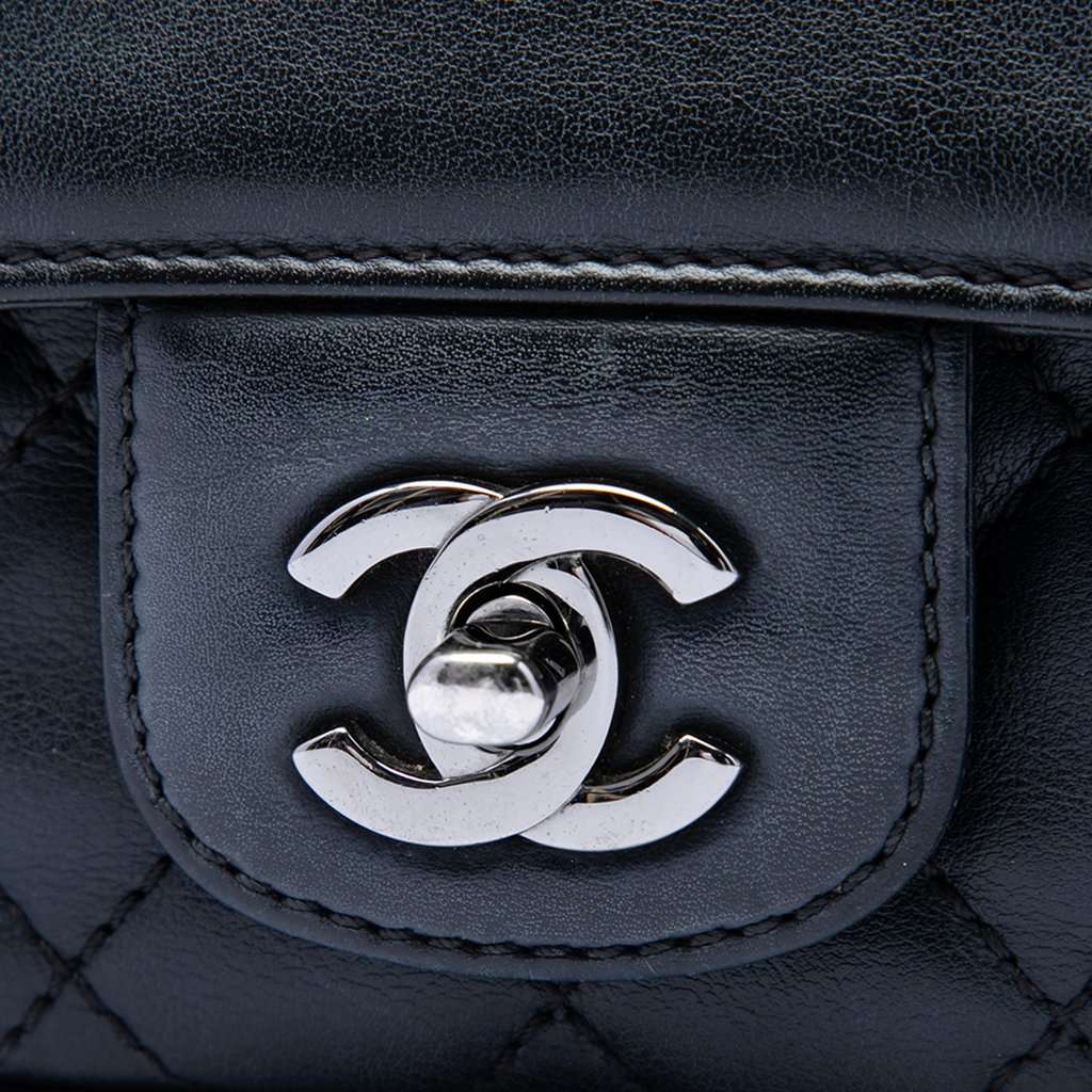 Chanel Quilted Calfskin Coco Corset Flap Black Leather Very good condition - Box View