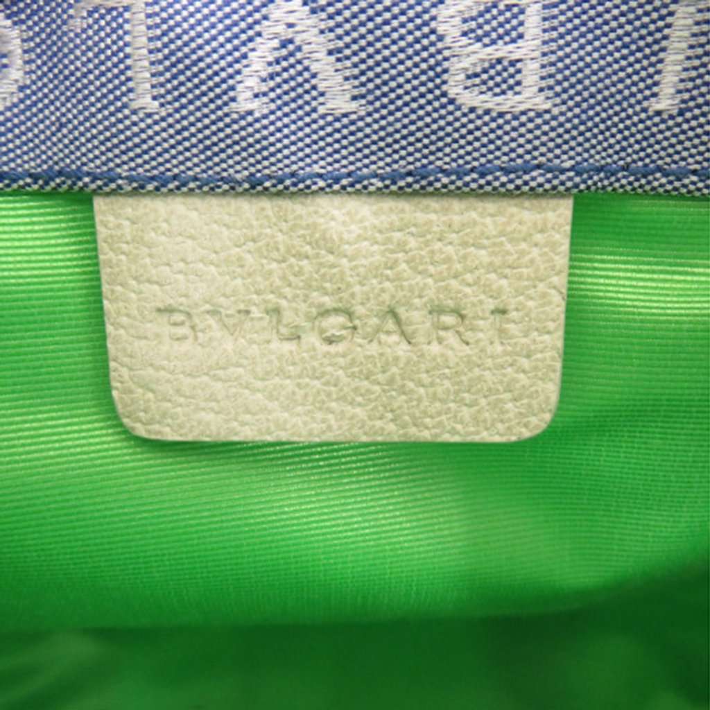 Bvlgari Mini Denim Logomania Tote Blue Very good condition - Box View
