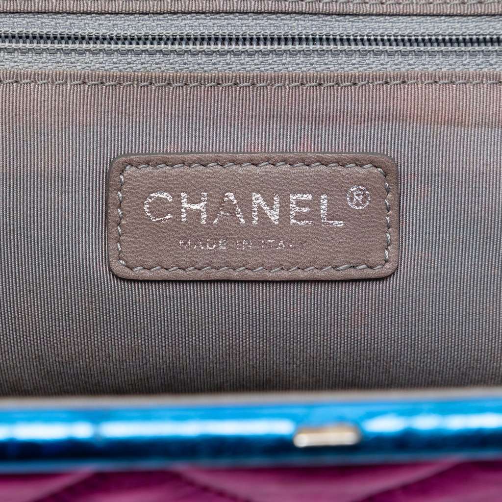 Chanel Multicolor Quilted Metallic Calfskin Modern Chain Flap Frame Bag MultiColor Leather Very good condition - Box View