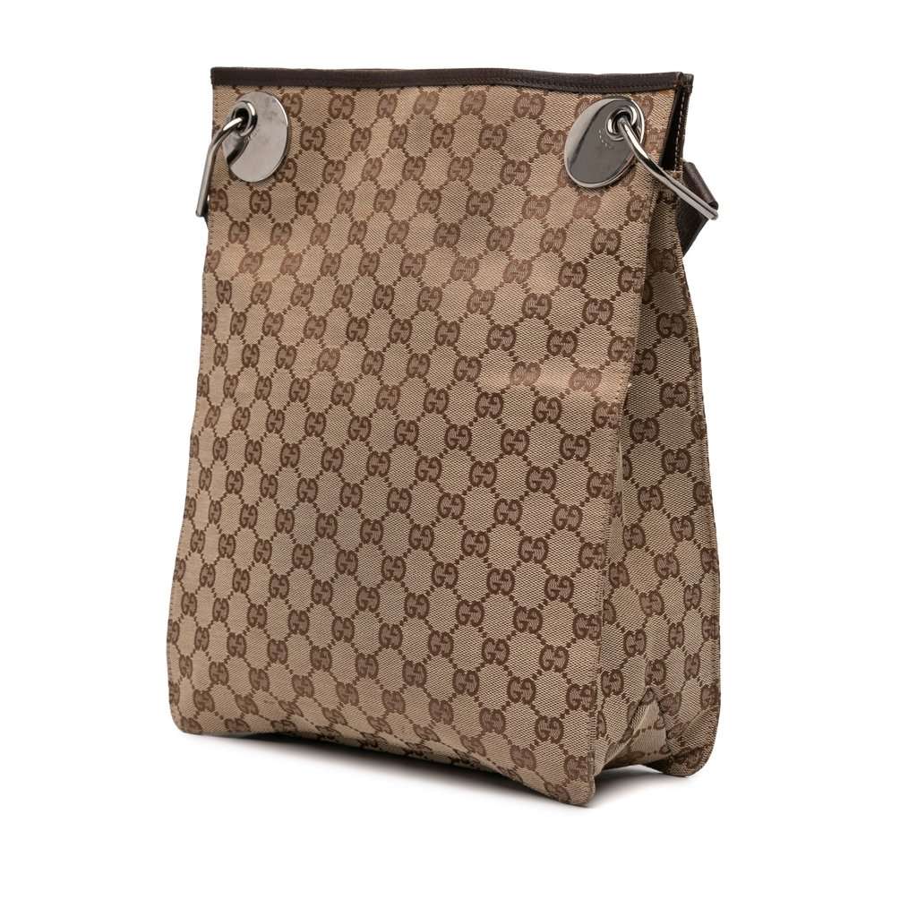 Gucci GG Canvas Eclipse Crossbody Beige Very good - Back View