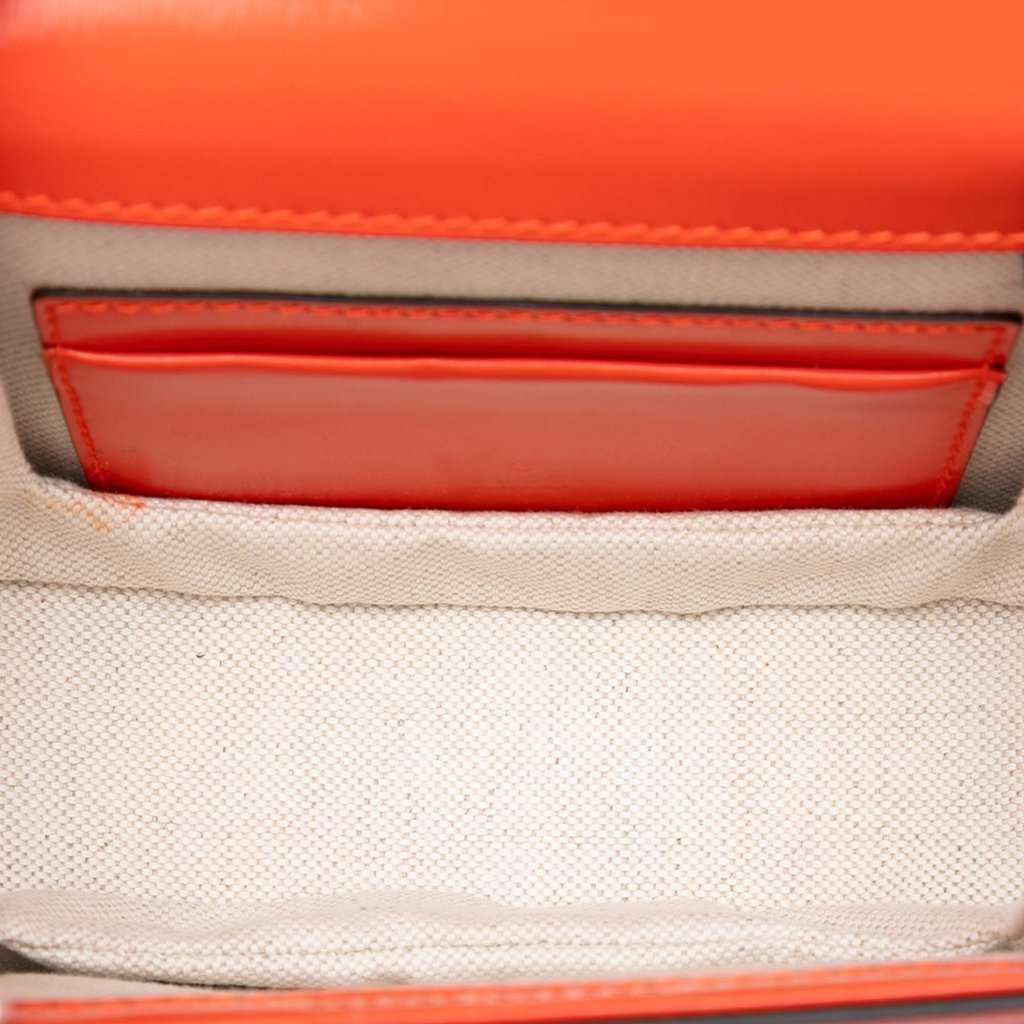 Gucci Mini Calfskin 1947 Bamboo Top Handle Bag Orange Leather Very good condition - Model View