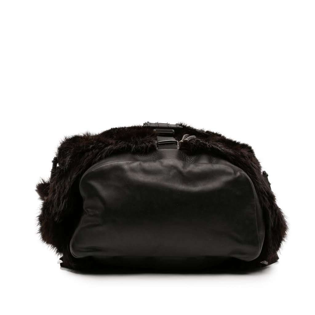 Givenchy Leather and Fur Obsedia Backpack Black Very good - Inside View
