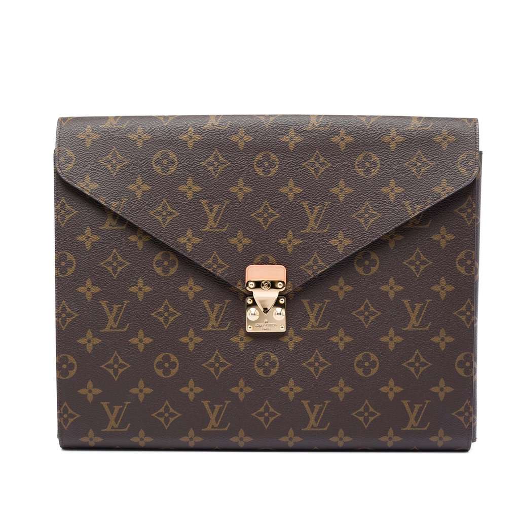 Louis Vuitton Monogram Mark Folder Brown Very good condition - Front View