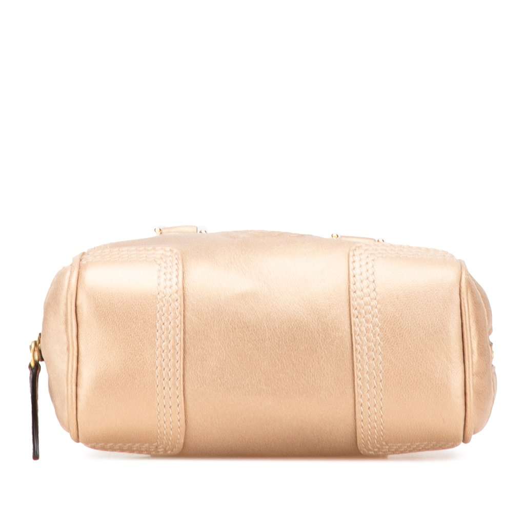 Loewe Micro Metallic Leather Amazona Satchel Gold Leather Very good - Inside View