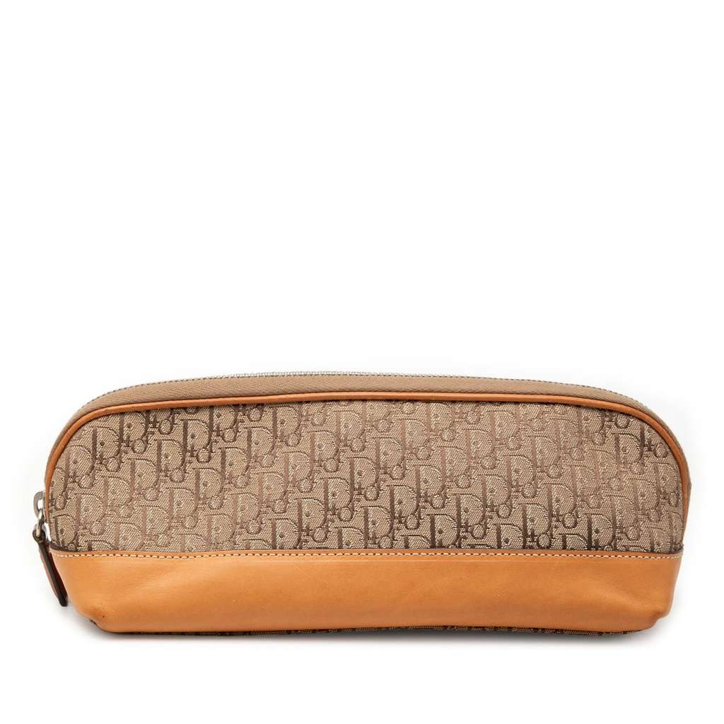 Dior Diorissimo Trotter Canvas Pouch Brown Very good - Front View
