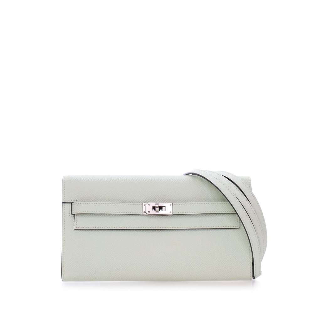 Hermès Epsom Kelly To Go Wallet Green Leather Very good condition - Front View