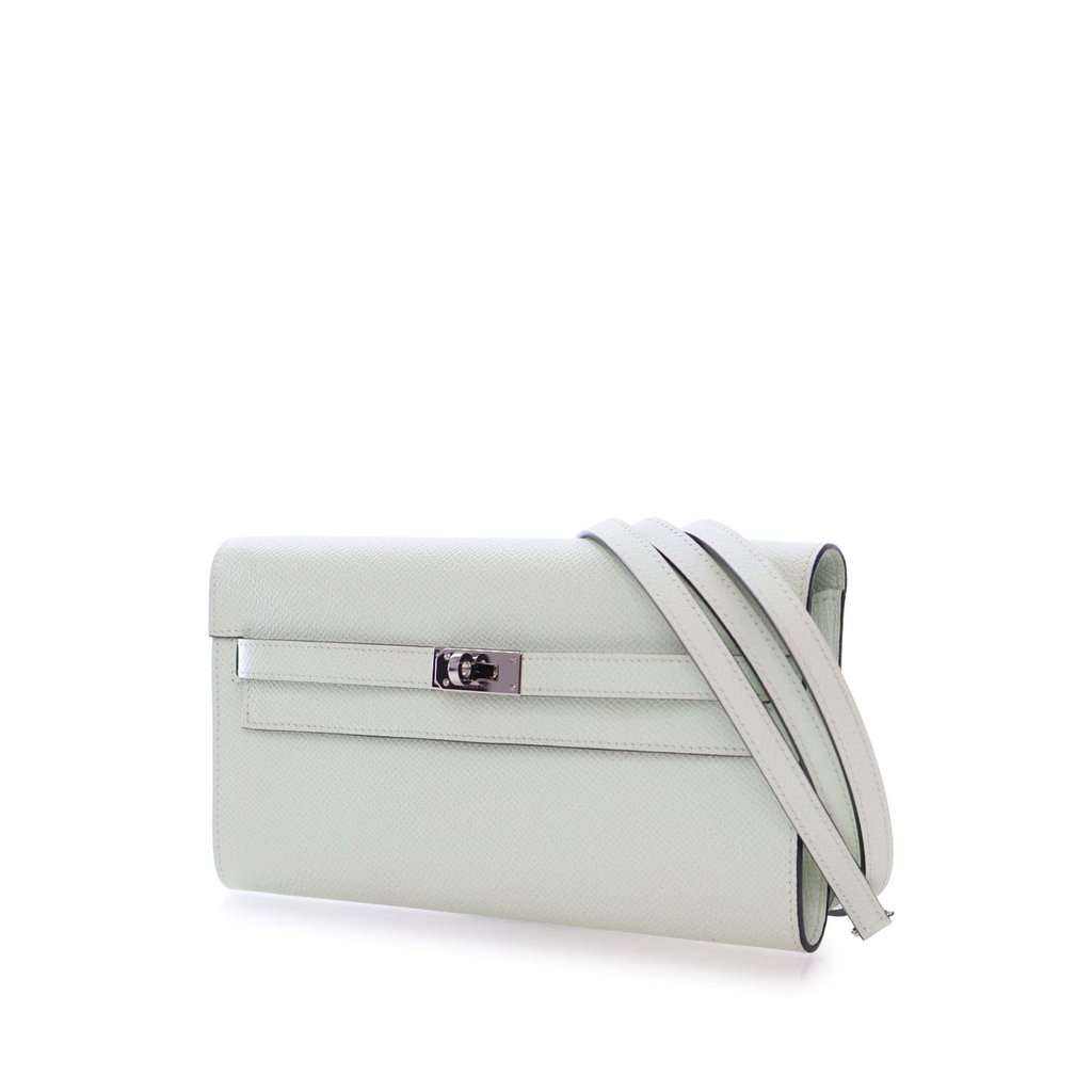 Hermès Epsom Kelly To Go Wallet Green Leather Very good condition - Back View