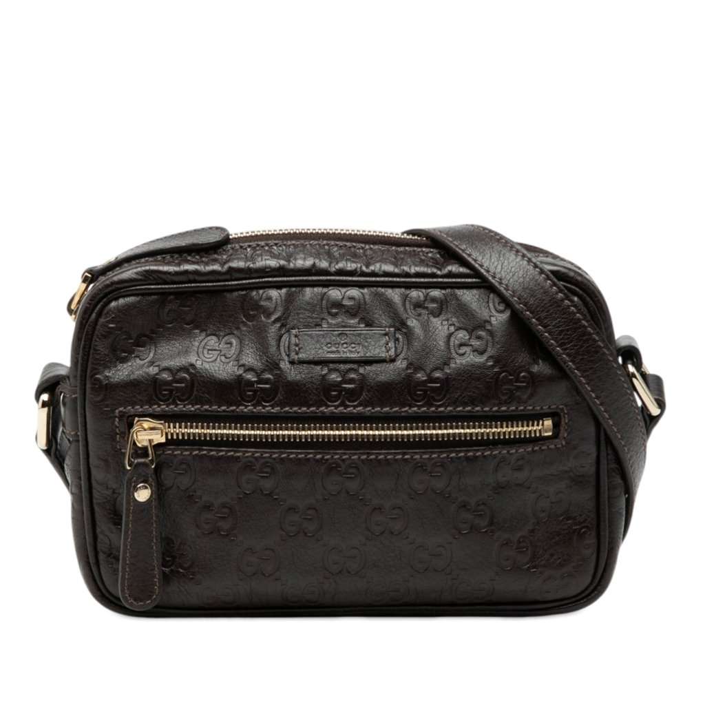 Gucci Guccissima Crossbody Brown Leather Very good condition - Front View