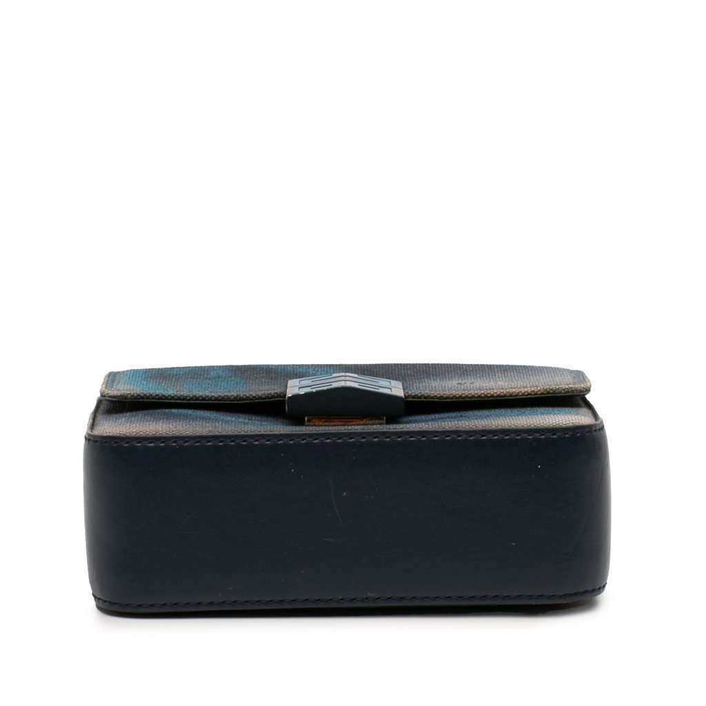 Givenchy Chito Small 4G Graffiti Effect Canvas and Leather Satchel Blue Very good - Inside View