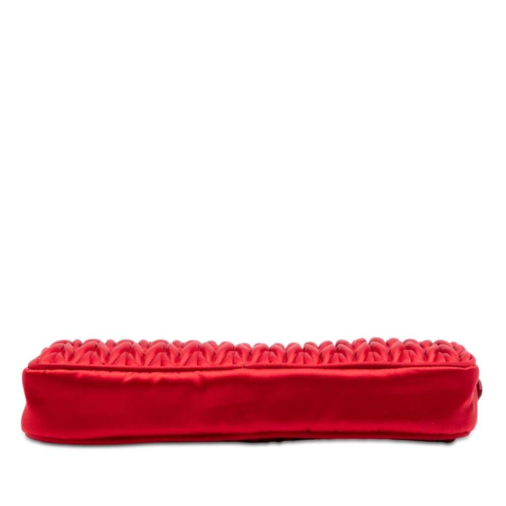 Miu Miu Nappa Matelasse Clutch Red Leather Very good - Inside View
