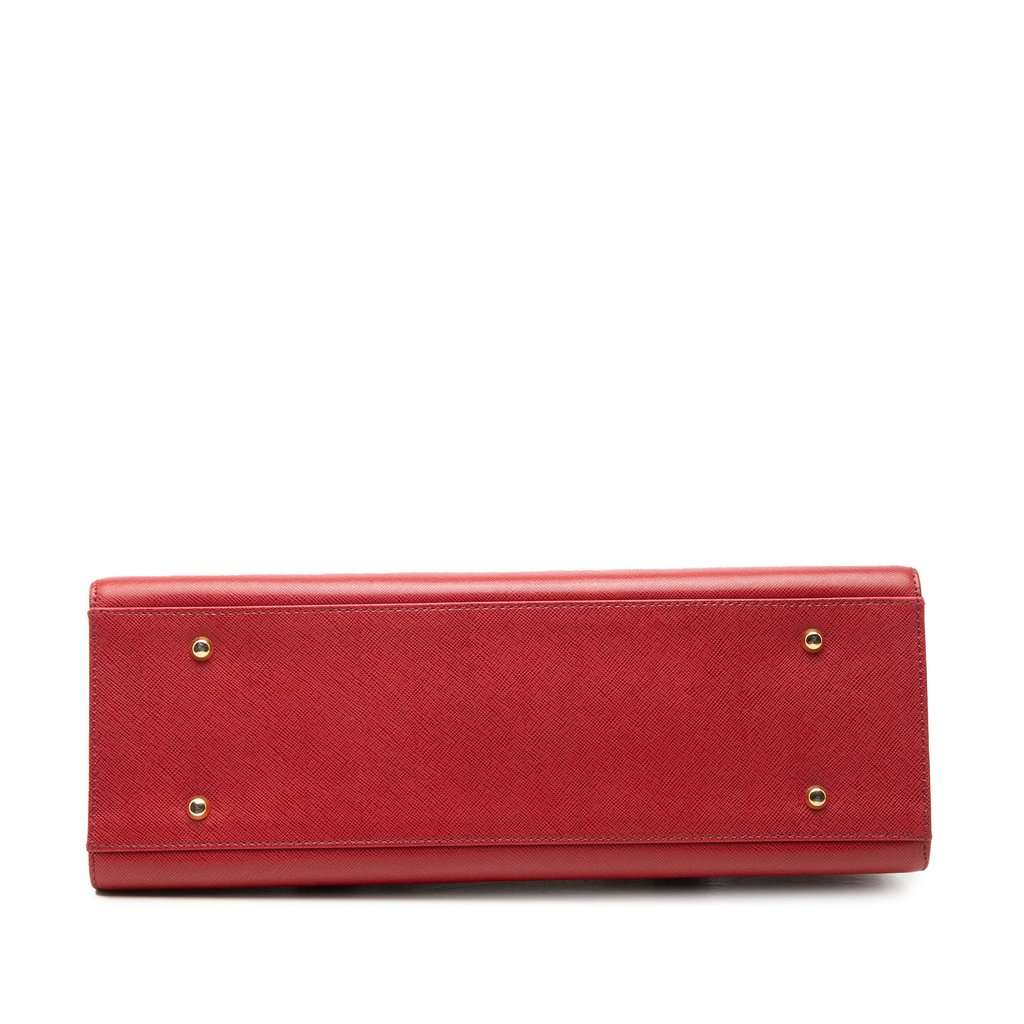 Burberry Leather Handbag Red Leather Very good - Inside View