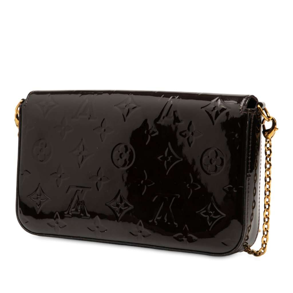 Louis Vuitton Monogram Vernis Pochette Felicie Purple Leather Very good - Back View