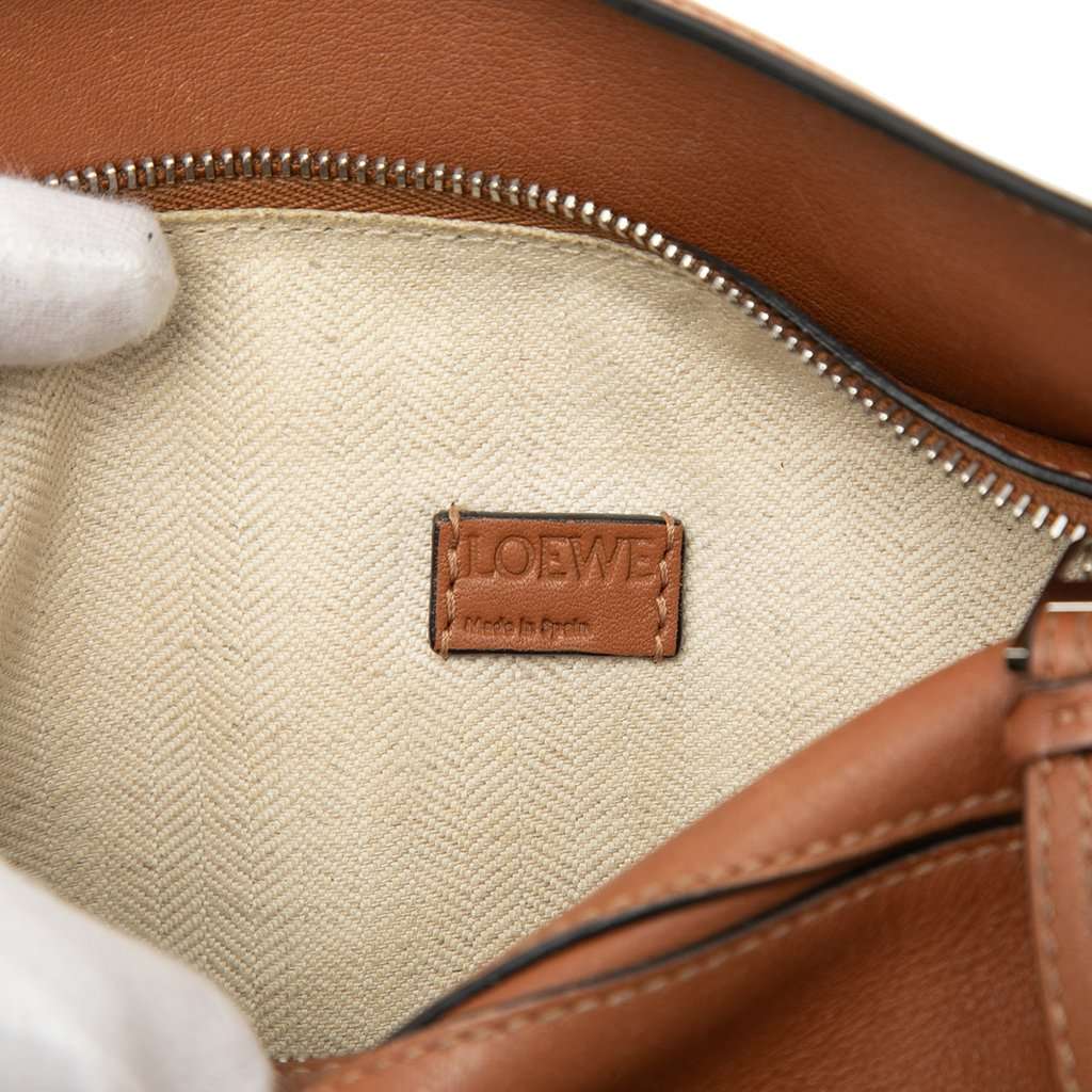 LOEWE Mini Calfskin Puzzle Satchel Brown Leather Very good condition - Box View
