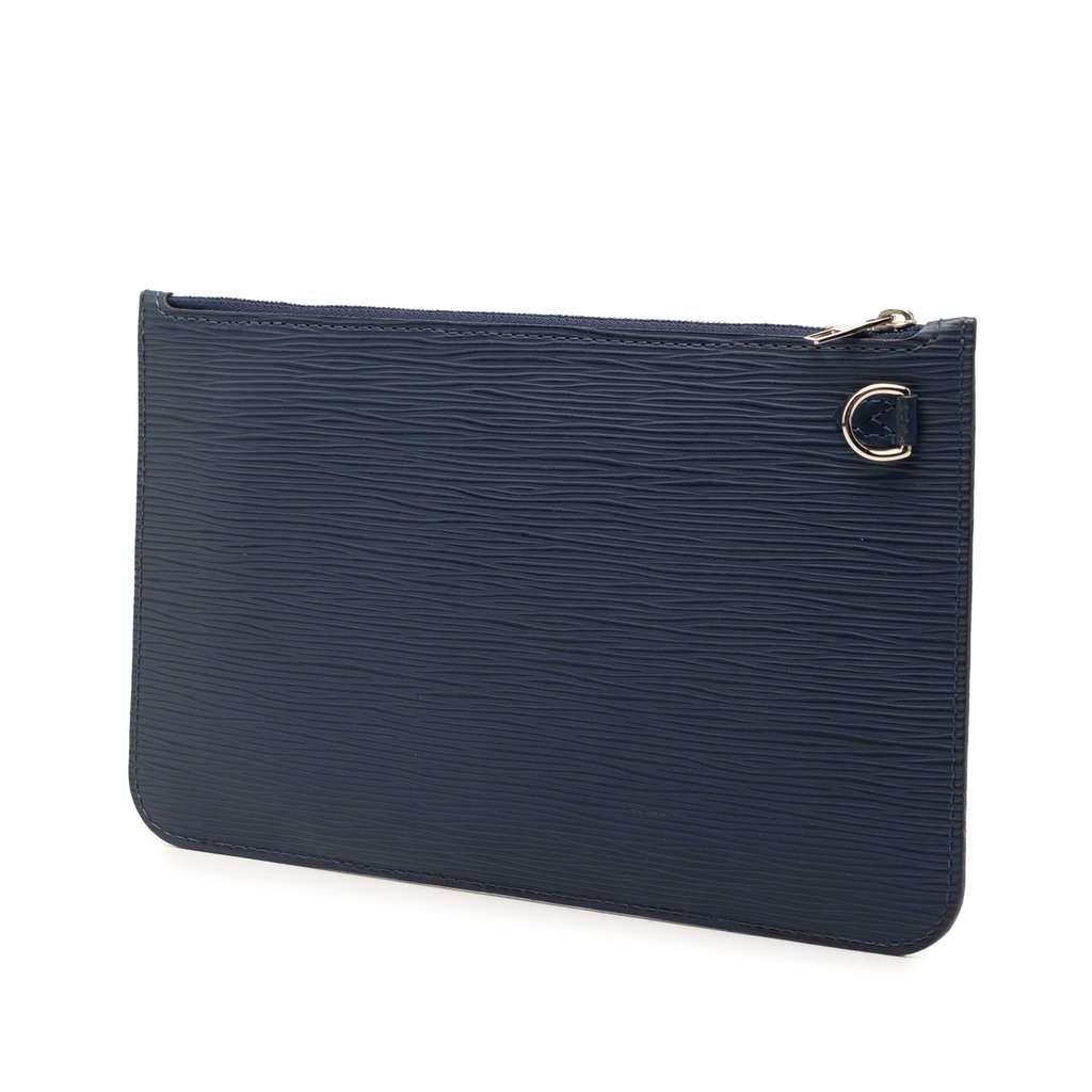 Louis Vuitton Epi Neverfull Pouch Blue Leather Very good condition - Back View