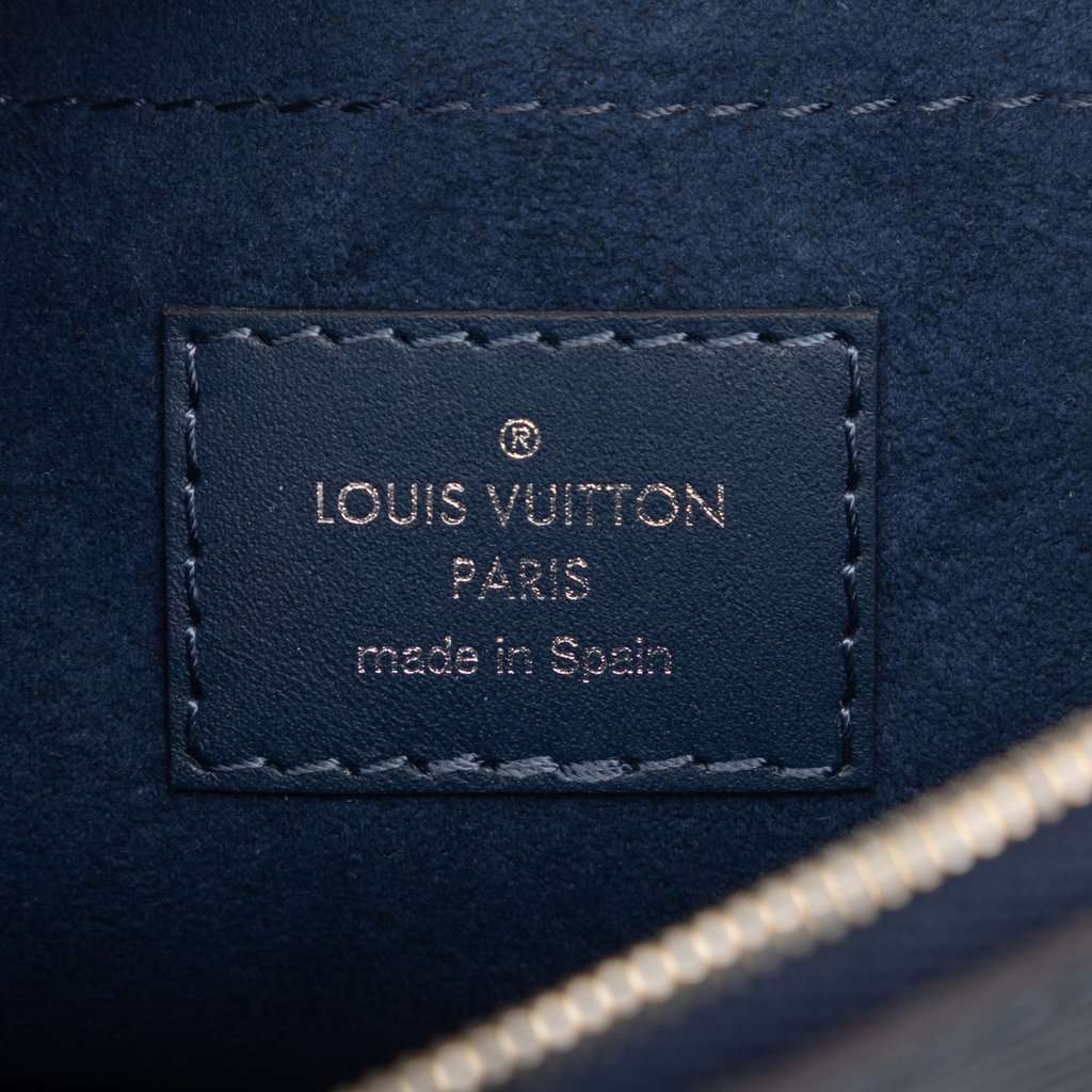 Louis Vuitton Epi Neverfull Pouch Blue Leather Very good condition - Box View