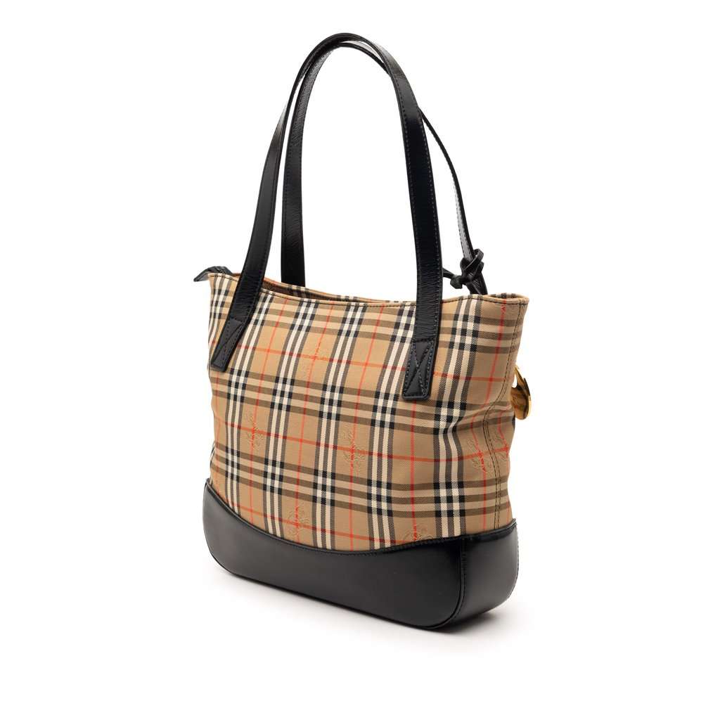 Burberry Haymarket Check Canvas Tote Beige Very good condition - Back View