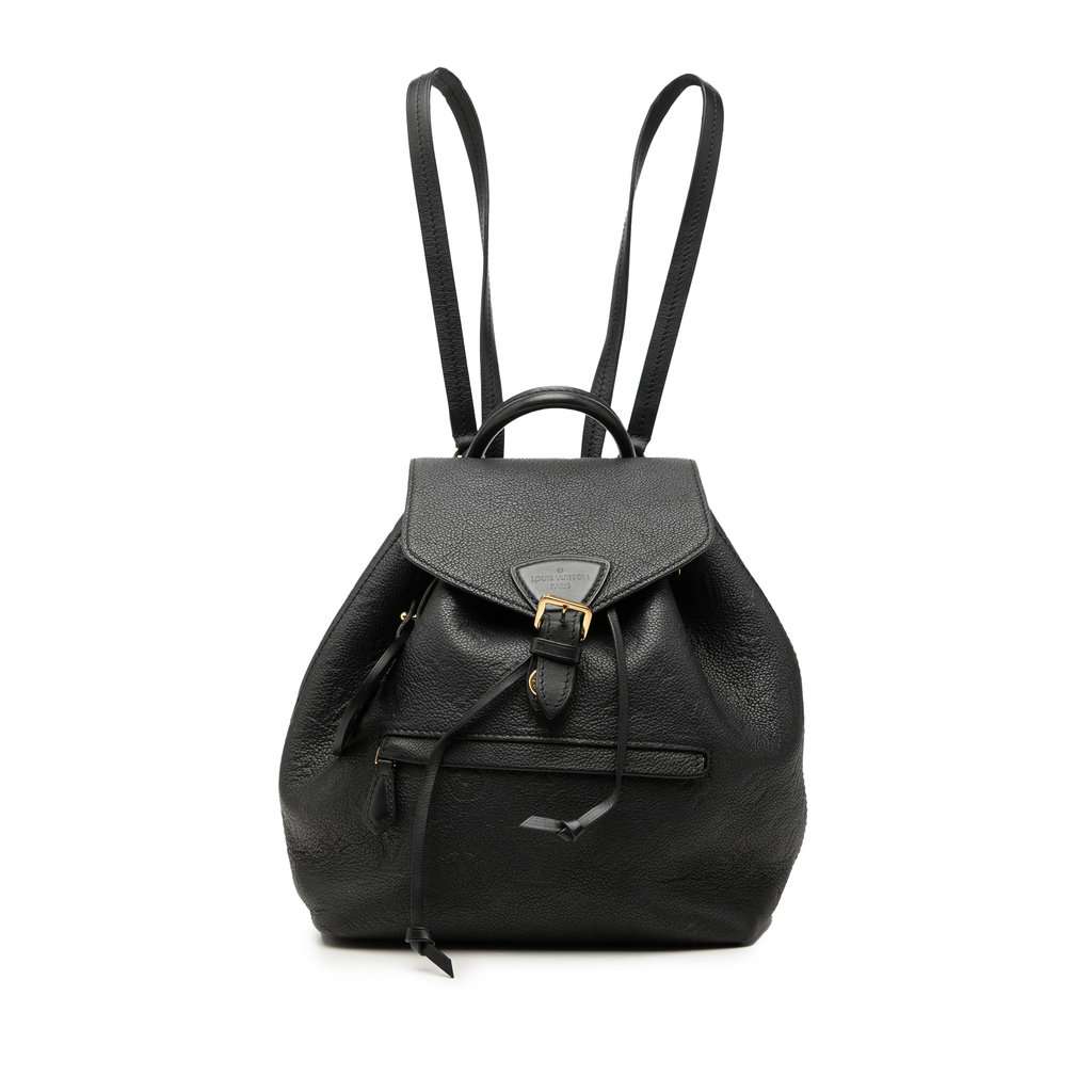 Louis Vuitton Monogram Empreinte Montsouris PM Backpack Black Leather Very good condition - Front View
