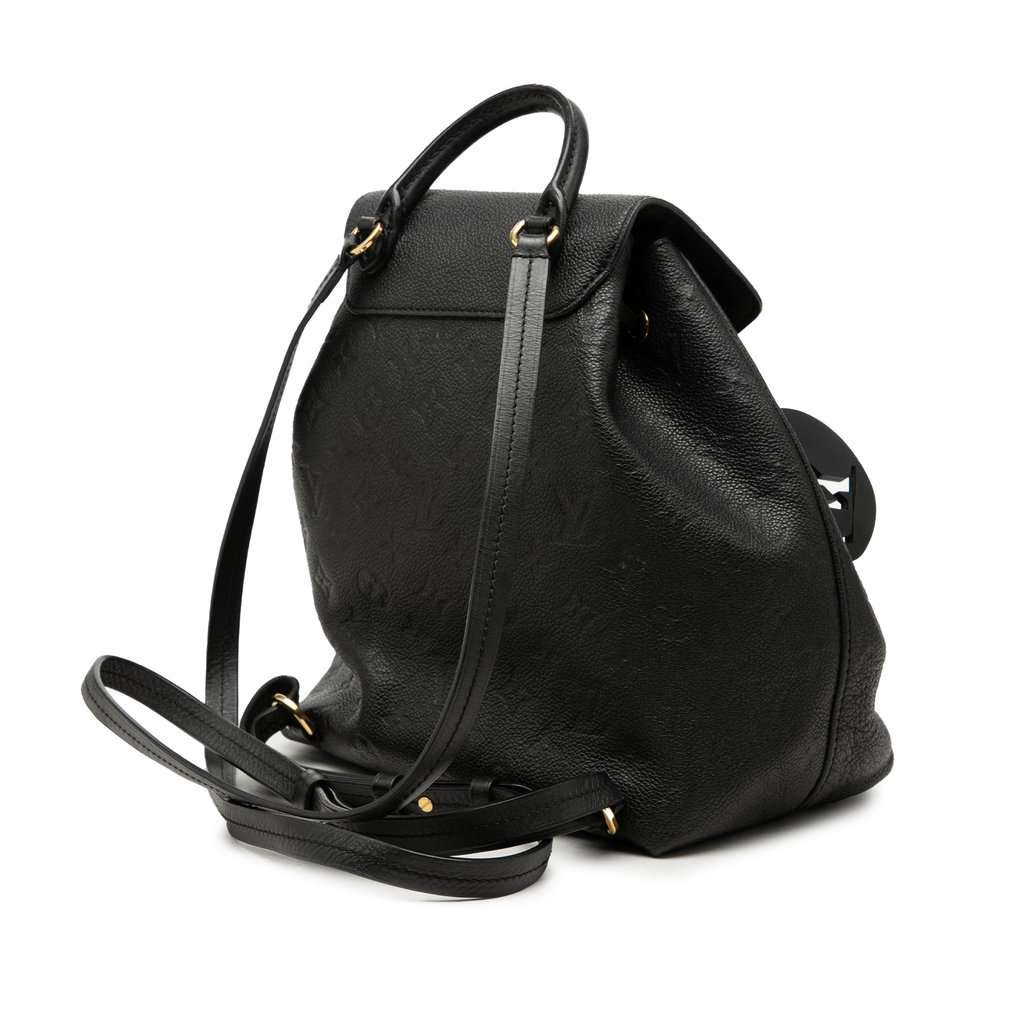 Louis Vuitton Monogram Empreinte Montsouris PM Backpack Black Leather Very good condition - Back View
