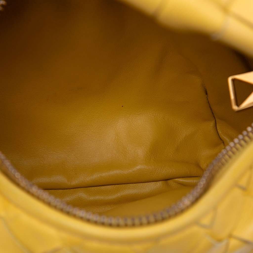 Bottega Veneta Mini Nappa Intrecciato Jodie Yellow Leather Very good condition - Model View
