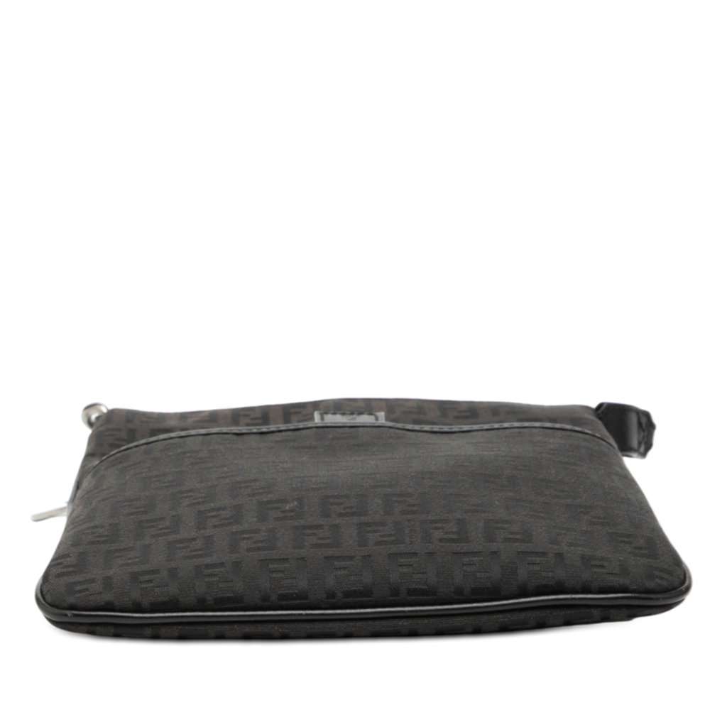 Fendi Zucchino Canvas Crossbody Black Very good - Inside View