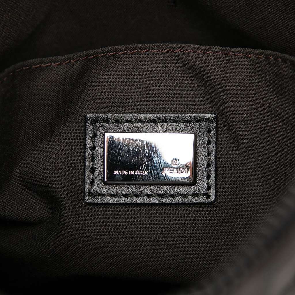 Fendi Zucchino Canvas Crossbody Black Very good - Box View