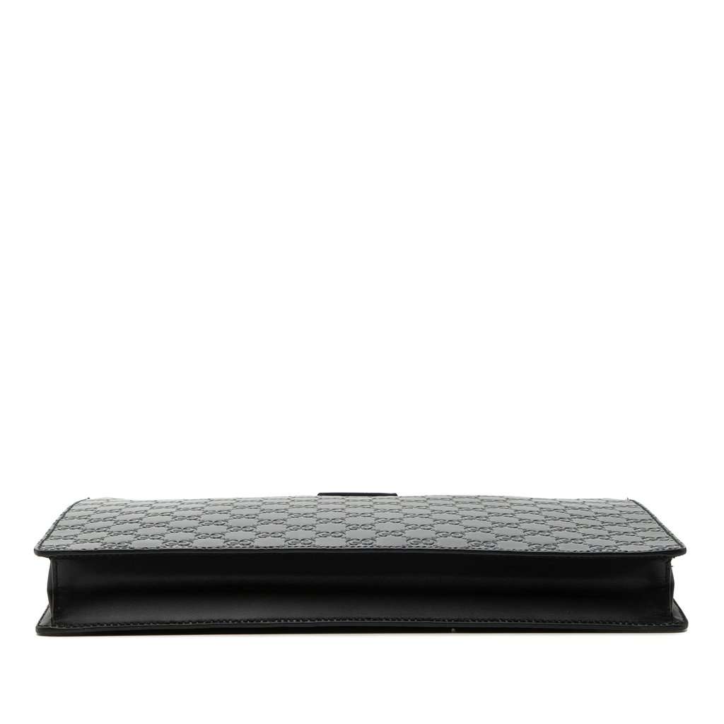 Gucci Guccissima Zip Messenger Bag Black Leather Very good condition - Inside View