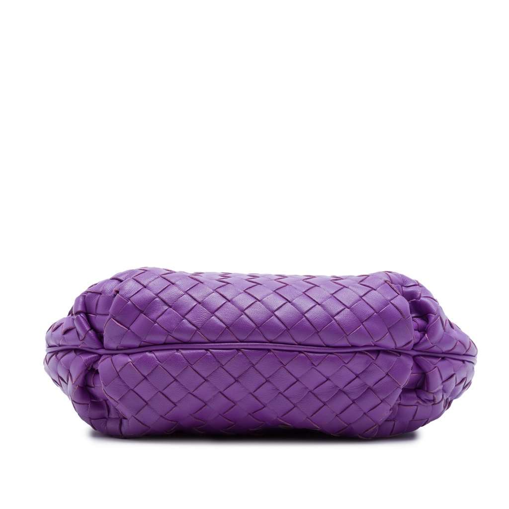 Bottega Veneta Small Nappa Intrecciato Crossbody Purple Leather Very good condition - Inside View