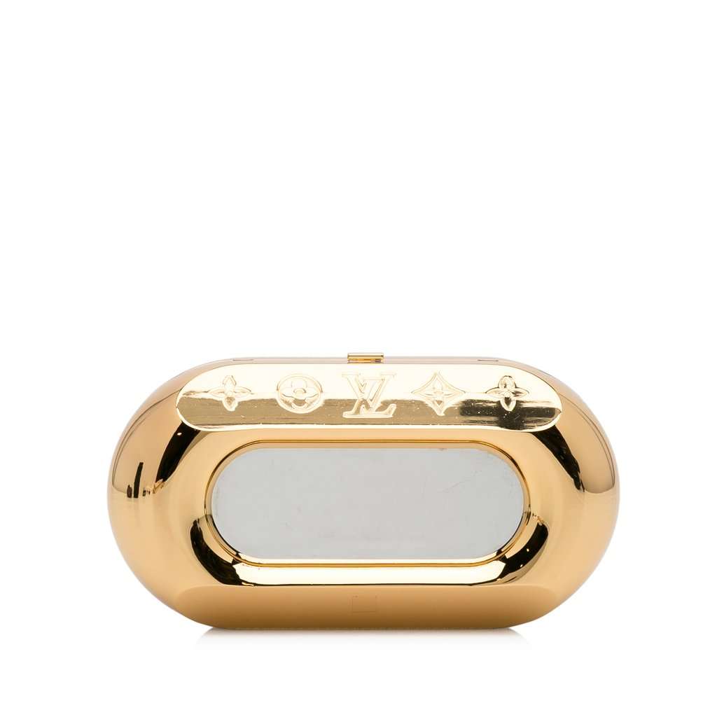 Louis Vuitton Minaudiere Shell Clutch Gold Metal Good condition - Inside View