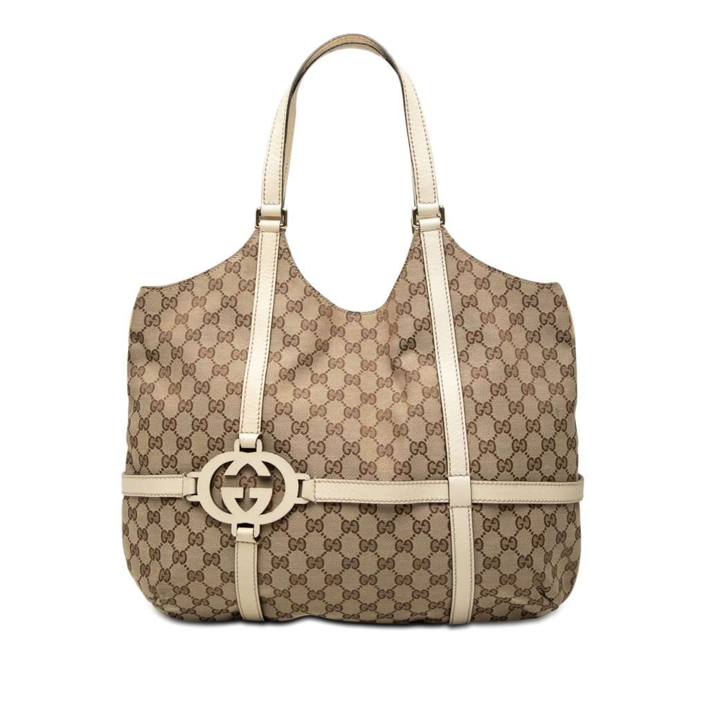 Gucci Large GG Canvas Royal Tote Beige Very good condition - Front View