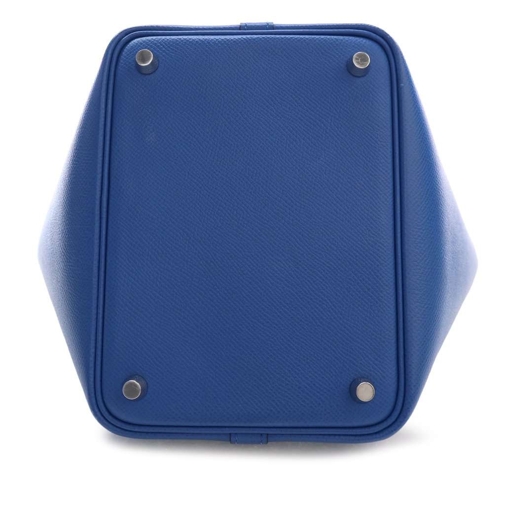 Hermès Epsom Tressage Picotin Lock 18 Blue Leather Very good condition - Inside View