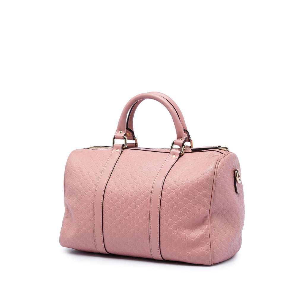 Gucci Medium Microguccissima Satchel Pink Leather Very good - Back View